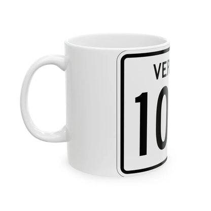 Vermont 104B 1955 (Vermont) (Road Sign) White Coffee Mug - Go Mug Yourself