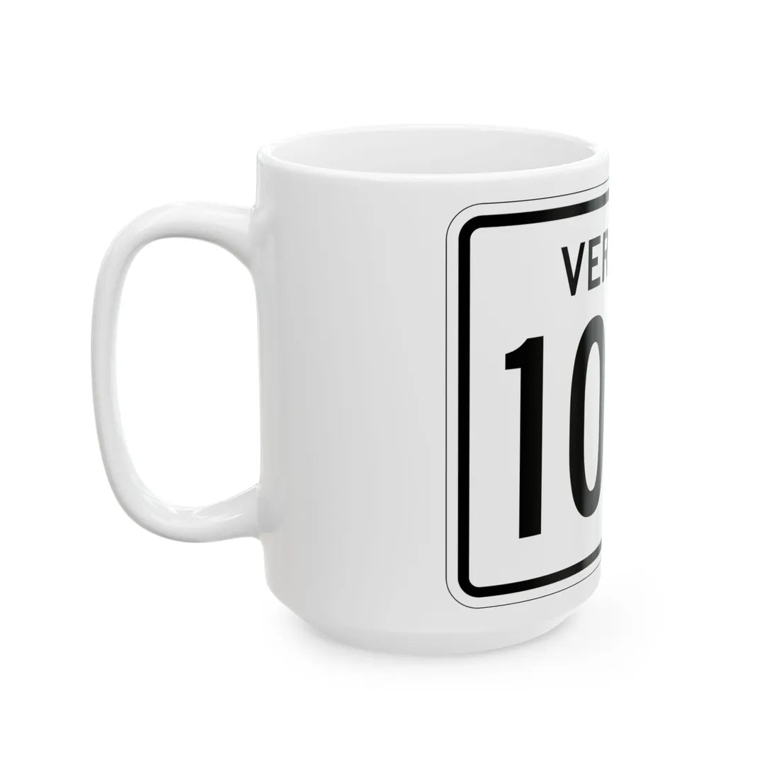 Vermont 104B 1955 (Vermont) (Road Sign) White Coffee Mug - Go Mug Yourself