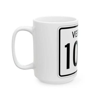 Vermont 104B 1955 (Vermont) (Road Sign) White Coffee Mug - Go Mug Yourself
