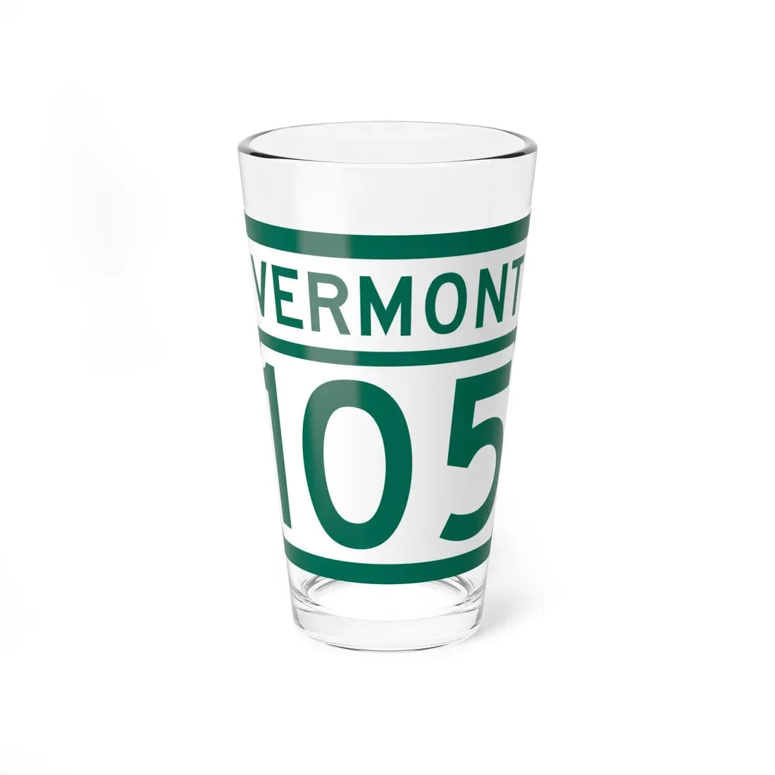 Vermont 105 (Vermont) (Road Sign) Pint Glass 16oz 16oz - Go Mug Yourself