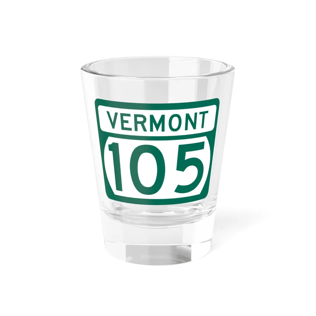 Vermont 105 (Vermont) (Road Sign) Shot Glass 1.5oz 1.5oz - Go Mug Yourself