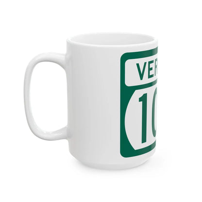 Vermont 105A (Vermont) (Road Sign) White Coffee Mug - Go Mug Yourself