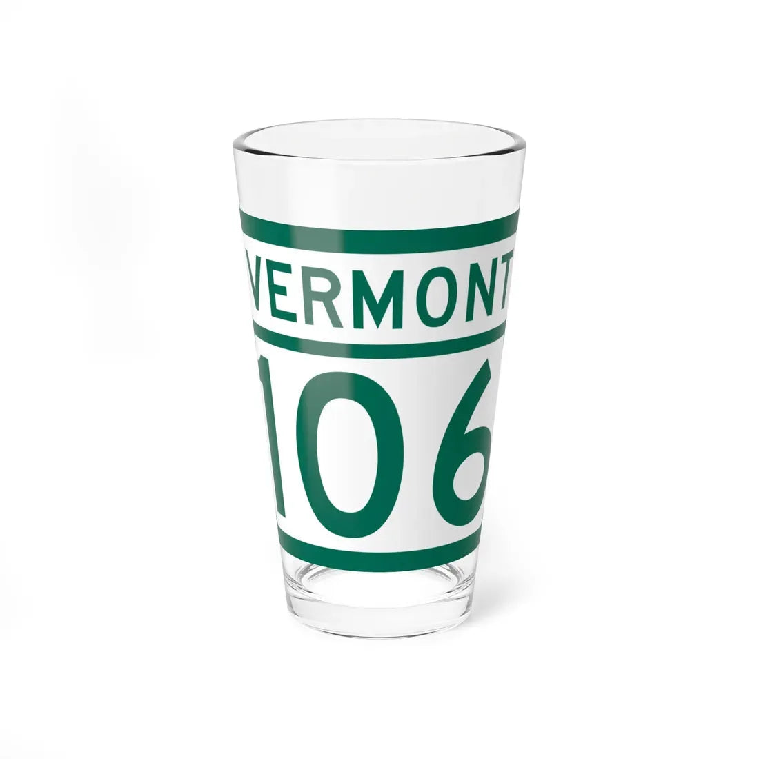 Vermont 106 (Vermont) (Road Sign) Pint Glass 16oz 16oz - Go Mug Yourself