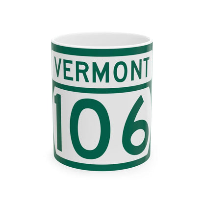 Vermont 106 (Vermont) (Road Sign) White Coffee Mug 11oz - Go Mug Yourself