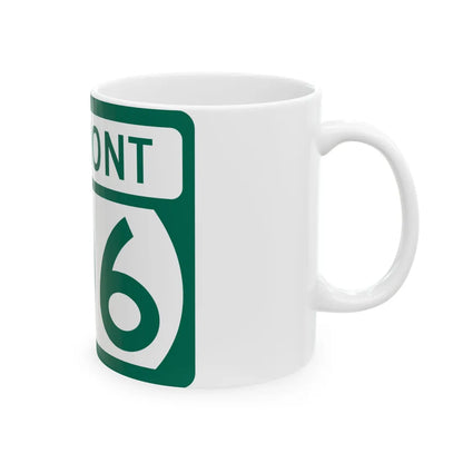 Vermont 106 (Vermont) (Road Sign) White Coffee Mug - Go Mug Yourself