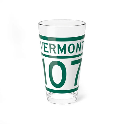 Vermont 107 (Vermont) (Road Sign) Pint Glass 16oz 16oz - Go Mug Yourself