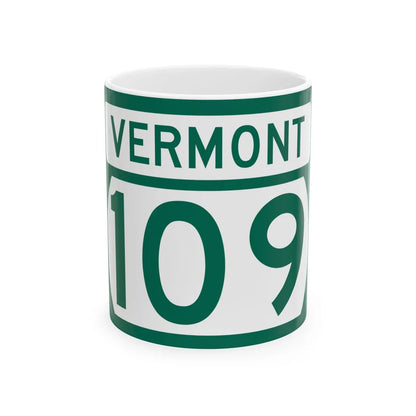 Vermont 109 (Vermont) (Road Sign) White Coffee Mug 11oz - Go Mug Yourself