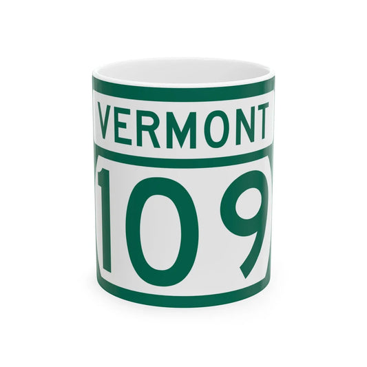 Vermont 109 (Vermont) (Road Sign) White Coffee Mug 11oz - Go Mug Yourself