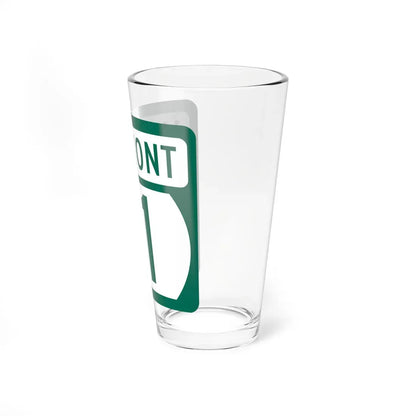 Vermont 11 (Vermont) (Road Sign) Pint Glass 16oz - Go Mug Yourself