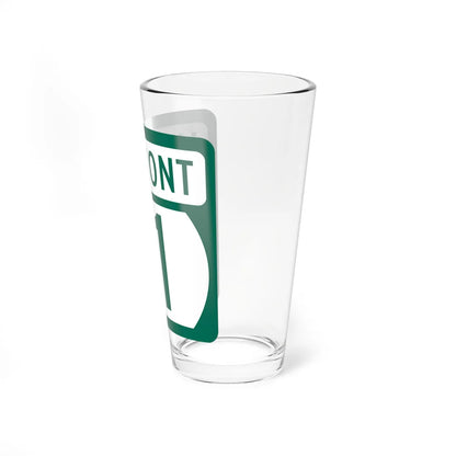 Vermont 11 (Vermont) (Road Sign) Pint Glss 16oz - Go Mug Yourself