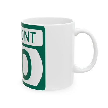 Vermont 110 (Vermont) (Road Sign) White Coffee Mug - Go Mug Yourself