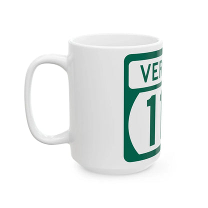 Vermont 110 (Vermont) (Road Sign) White Coffee Mug - Go Mug Yourself