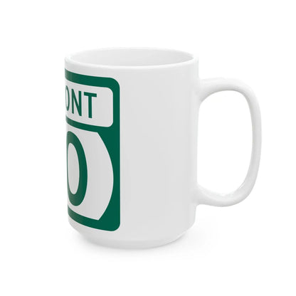Vermont 110 (Vermont) (Road Sign) White Coffee Mug - Go Mug Yourself