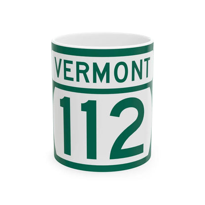 Vermont 112 (Vermont) (Road Sign) White Coffee Mug 11oz - Go Mug Yourself