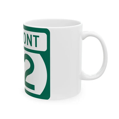 Vermont 112 (Vermont) (Road Sign) White Coffee Mug - Go Mug Yourself