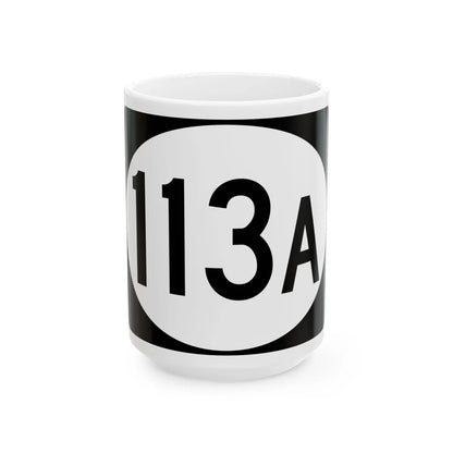 Vermont 113A (Vermont) (Road Sign) White Coffee Mug 15oz - Go Mug Yourself