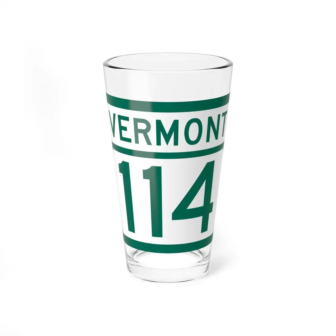 Vermont 114 (Vermont) (Road Sign) Pint Glass 16oz 16oz - Go Mug Yourself