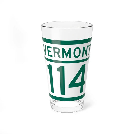 Vermont 114 (Vermont) (Road Sign) Pint Glass 16oz 16oz - Go Mug Yourself