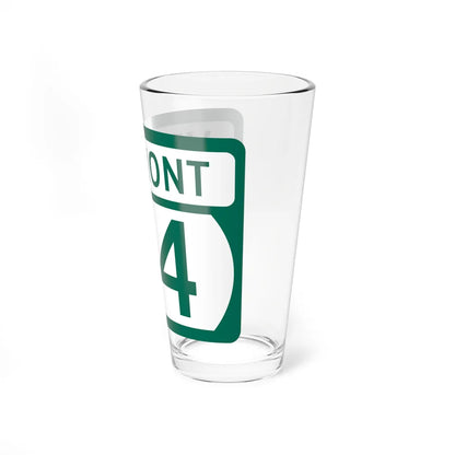 Vermont 114 (Vermont) (Road Sign) Pint Glss 16oz - Go Mug Yourself