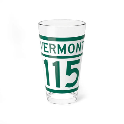 Vermont 115 (Vermont) (Road Sign) Pint Glass 16oz 16oz - Go Mug Yourself
