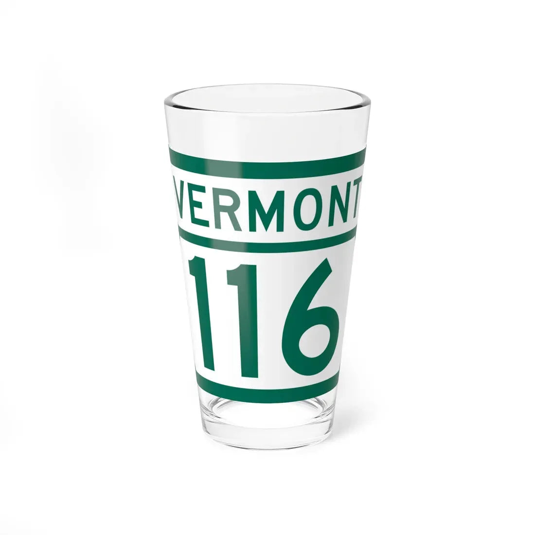 Vermont 116 (Vermont) (Road Sign) Pint Glass 16oz 16oz - Go Mug Yourself