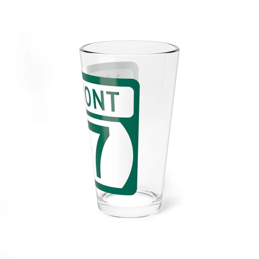 Vermont 117 (Vermont) (Road Sign) Pint Glss 16oz - Go Mug Yourself