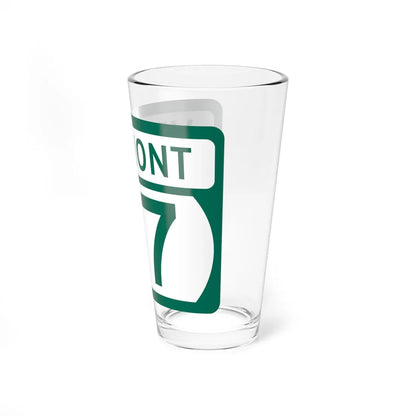 Vermont 117 (Vermont) (Road Sign) Pint Glss 16oz - Go Mug Yourself