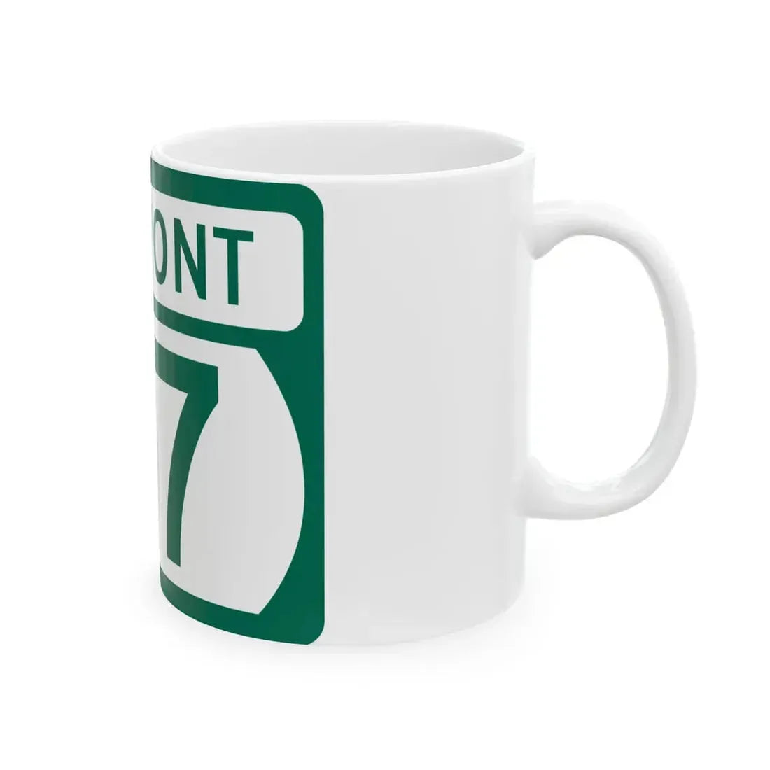 Vermont 117 (Vermont) (Road Sign) White Coffee Mug - Go Mug Yourself