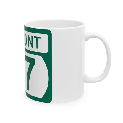Vermont 117 (Vermont) (Road Sign) White Coffee Mug - Go Mug Yourself