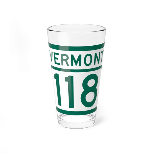 Vermont 118 (Vermont) (Road Sign) Pint Glass 16oz 16oz - Go Mug Yourself