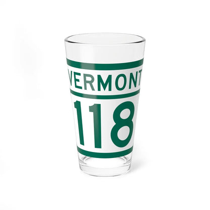 Vermont 118 (Vermont) (Road Sign) Pint Glss 16oz 16oz - Go Mug Yourself