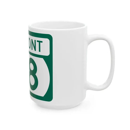 Vermont 118 (Vermont) (Road Sign) White Coffee Mug - Go Mug Yourself