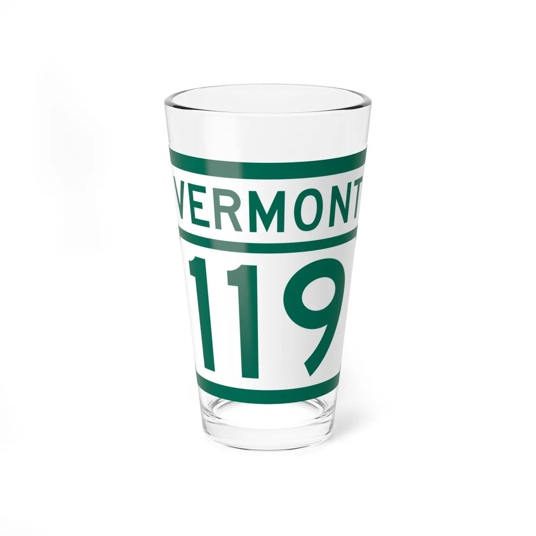 Vermont 119 (Vermont) (Road Sign) Pint Glss 16oz 16oz - Go Mug Yourself