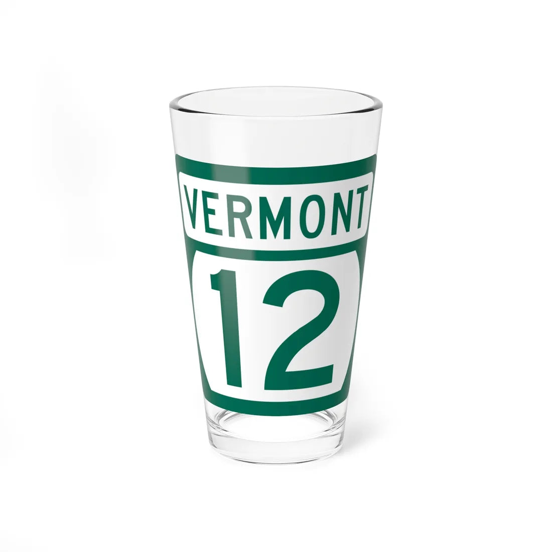 Vermont 12 (Vermont) (Road Sign) Pint Glss 16oz 16oz - Go Mug Yourself