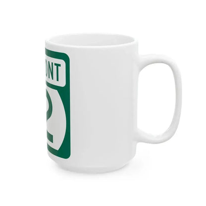 Vermont 12 (Vermont) (Road Sign) White Coffee Mug - Go Mug Yourself