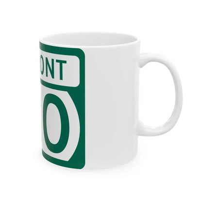 Vermont 120 (Vermont) (Road Sign) White Coffee Mug - Go Mug Yourself