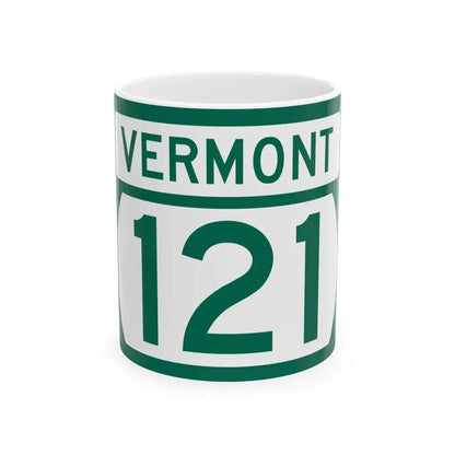 Vermont 121 (Vermont) (Road Sign) White Coffee Mug 11oz - Go Mug Yourself