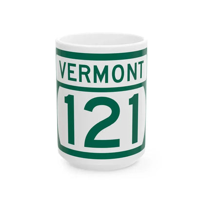Vermont 121 (Vermont) (Road Sign) White Coffee Mug 15oz - Go Mug Yourself