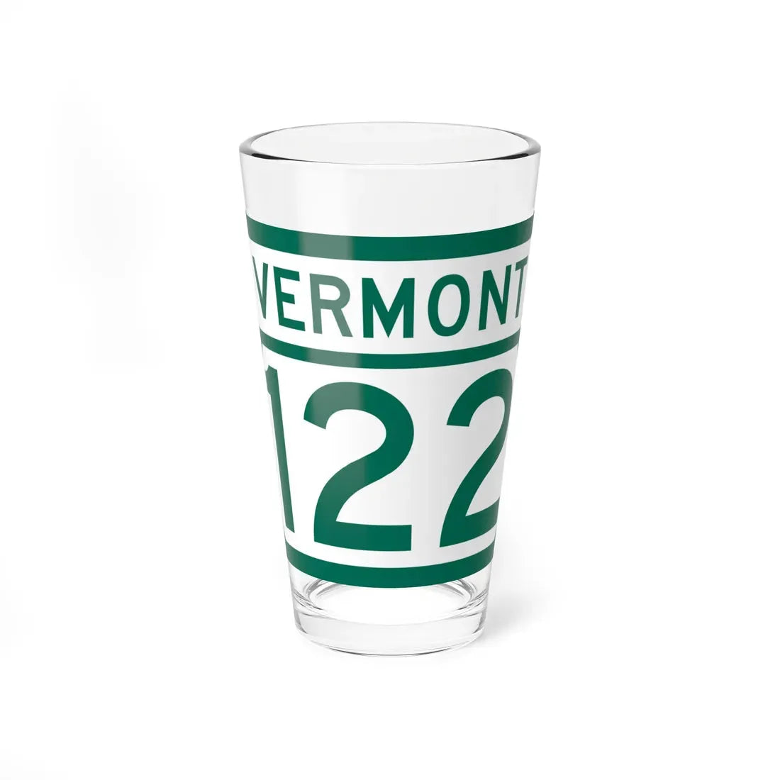 Vermont 122 (Vermont) (Road Sign) Pint Glass 16oz 16oz - Go Mug Yourself