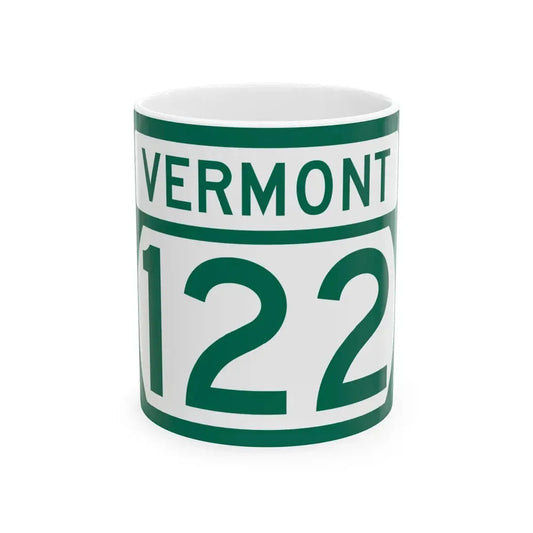 Vermont 122 (Vermont) (Road Sign) White Coffee Mug 11oz - Go Mug Yourself