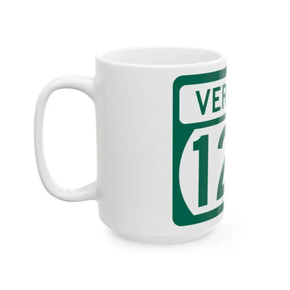 Vermont 122 (Vermont) (Road Sign) White Coffee Mug - Go Mug Yourself