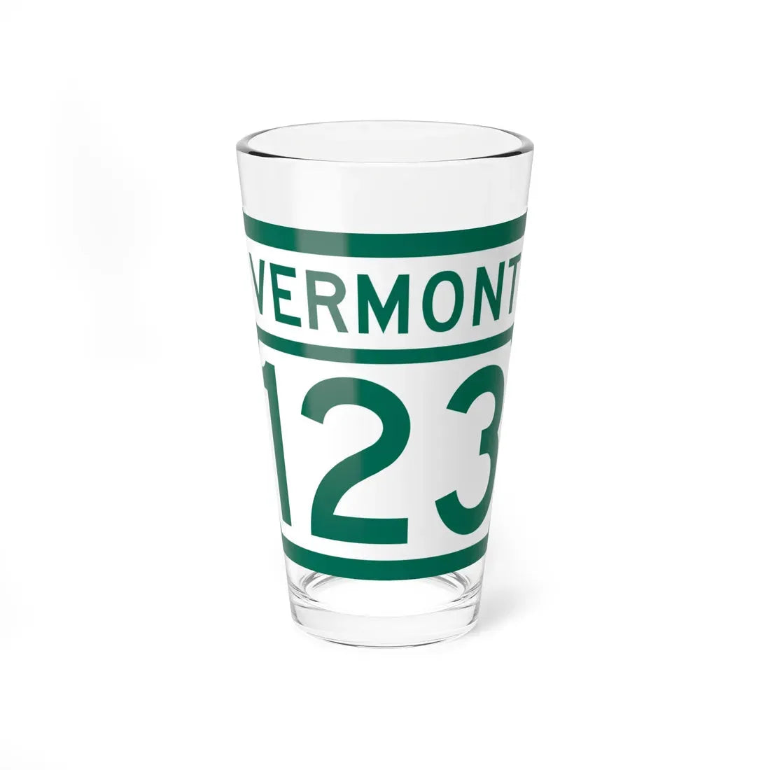 Vermont 123 (Vermont) (Road Sign) Pint Glass 16oz 16oz - Go Mug Yourself