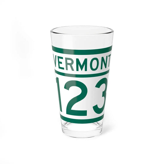 Vermont 123 (Vermont) (Road Sign) Pint Glass 16oz 16oz - Go Mug Yourself
