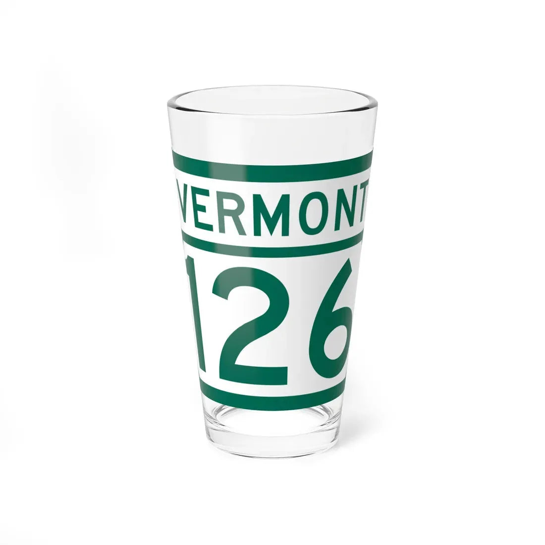 Vermont 126 (Vermont) (Road Sign) Pint Glass 16oz 16oz - Go Mug Yourself