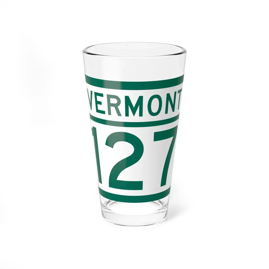Vermont 127 (Vermont) (Road Sign) Pint Glass 16oz 16oz - Go Mug Yourself