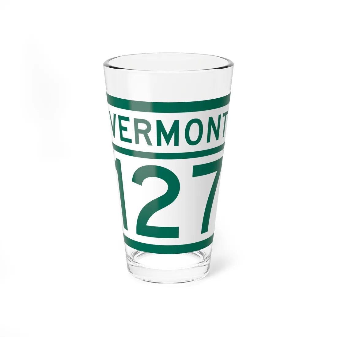 Vermont 127 (Vermont) (Road Sign) Pint Glss 16oz 16oz - Go Mug Yourself