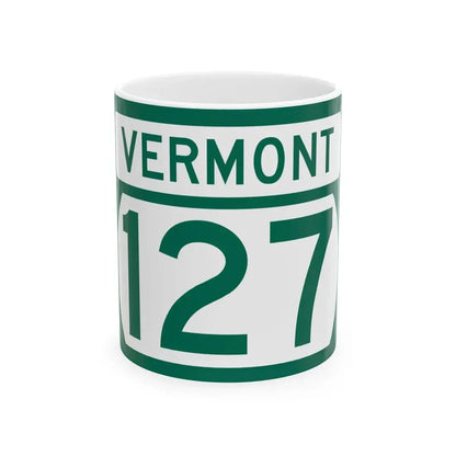 Vermont 127 (Vermont) (Road Sign) White Coffee Mug 11oz - Go Mug Yourself