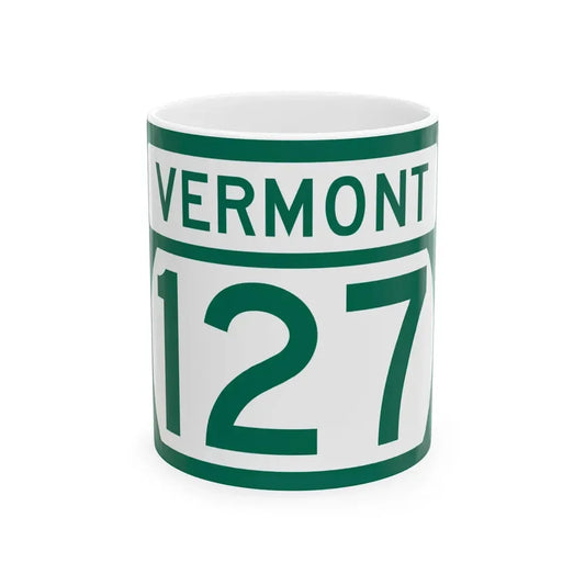 Vermont 127 (Vermont) (Road Sign) White Coffee Mug 11oz - Go Mug Yourself