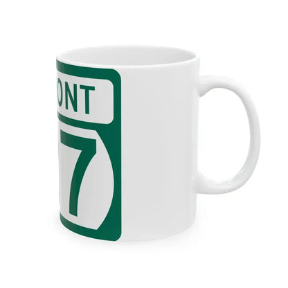 Vermont 127 (Vermont) (Road Sign) White Coffee Mug - Go Mug Yourself