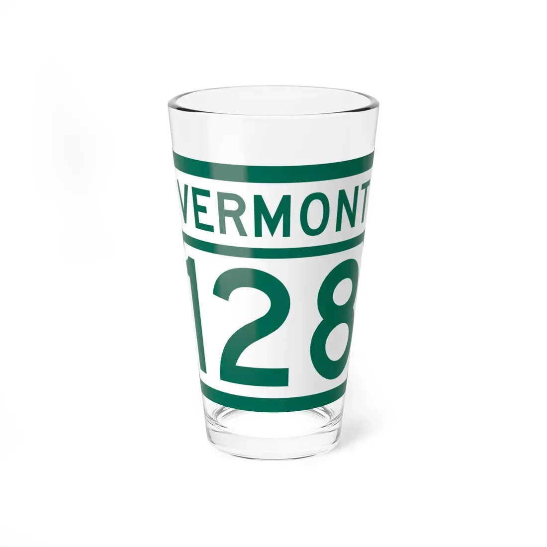 Vermont 128 (Vermont) (Road Sign) Pint Glass 16oz 16oz - Go Mug Yourself